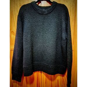 DOUBLE ZERO Black Crewneck Sweater Size Large Like New